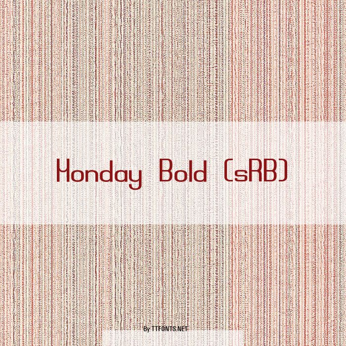 Monday Bold (sRB) example